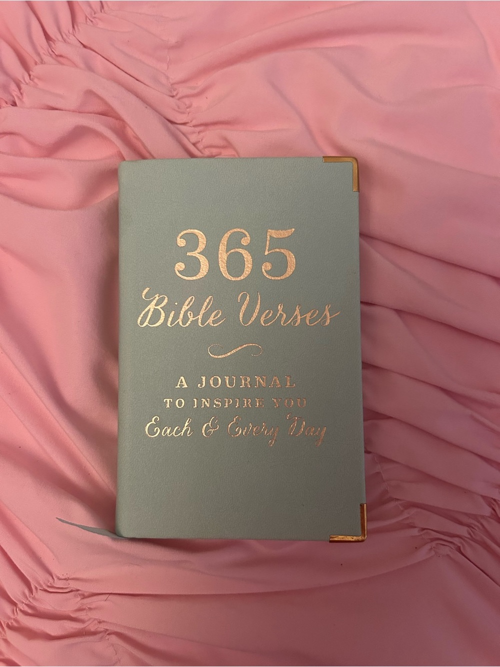 365 Bible Verses Journal in Mint with Rose Gold